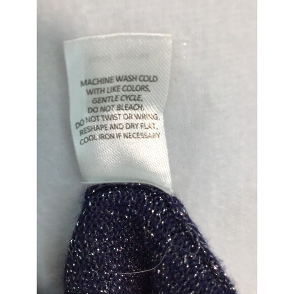 Blue Metallic Knit Open Long Cardigan Long Sleeve Womens Size L Charming Charlie - Picture 8 of 12